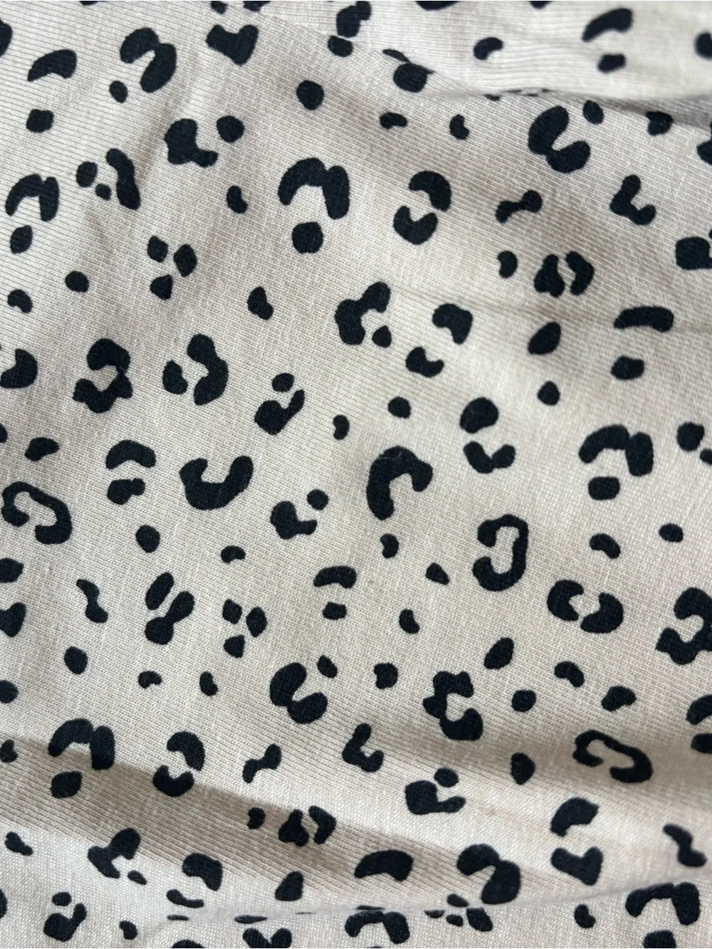 H&M girls leopard Print Leggings - Cream with Black Spots 7 NWT